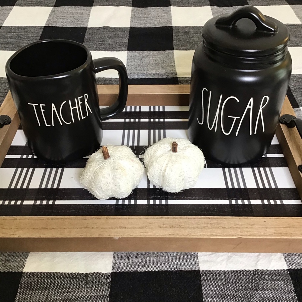 NWT🖤Rae Dunn Farmhouse Black “SUGAR” Canister - Picture 5 of 9